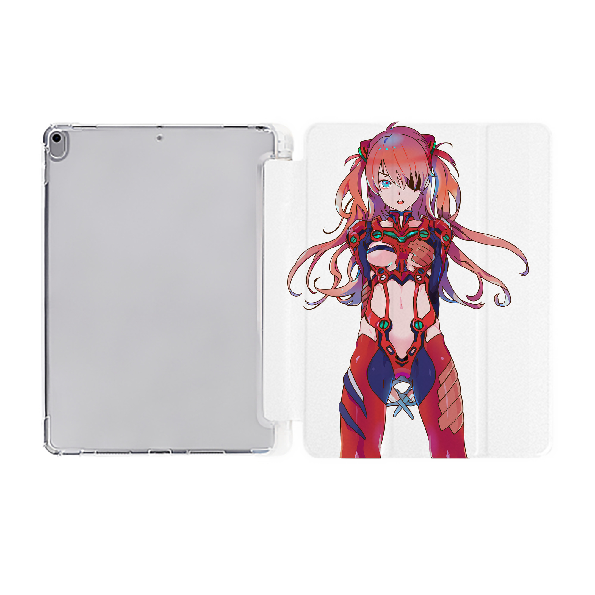 （画像用） EVA 新世紀エヴァンゲリオン IPad ケース ペン収納付き 三つ折りスタンド PUレザー×シリコン 対応機種9.5/10.5/10.9インチ